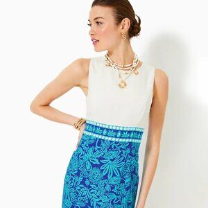 NEW Unworn Lilly Pulitzer Aubria Shift Dress Breezy Aqua Jungle Escape sz 6
